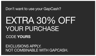Промо код GAP