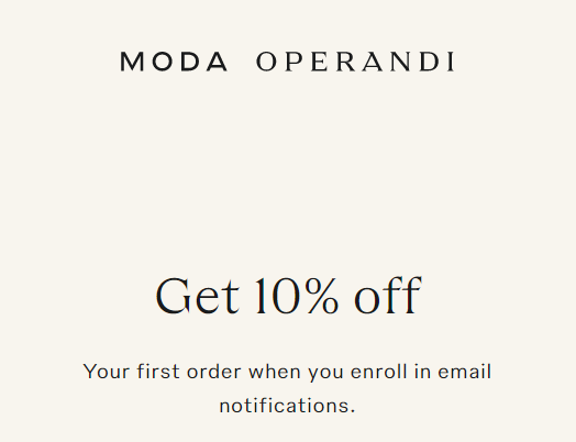 Moda Operandi Купон