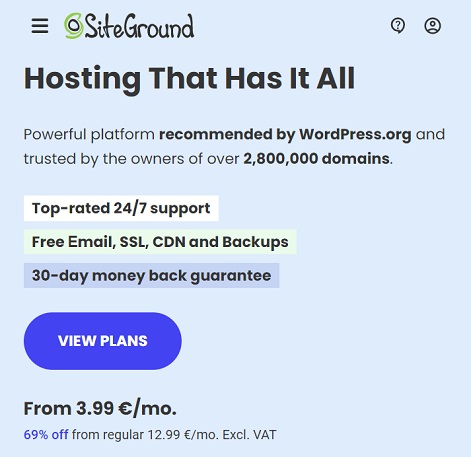 Промо код SiteGround.com